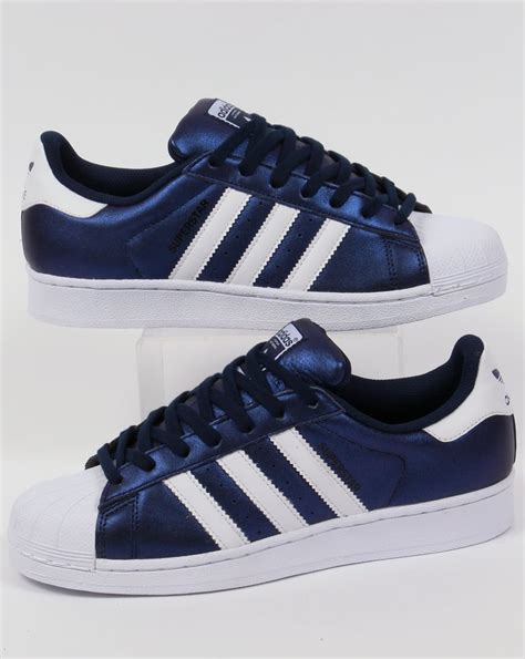 adidas blauw wit superstar|adidas superstar blue.